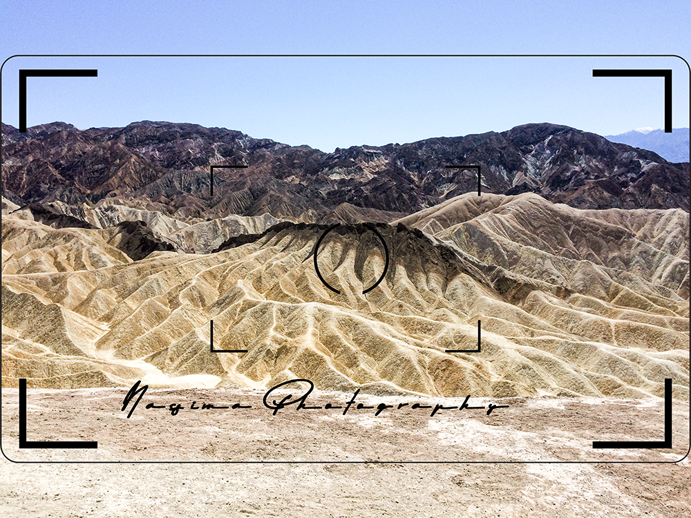 view on the mountains from Zabriskie Point outlook in Death Valley National Park