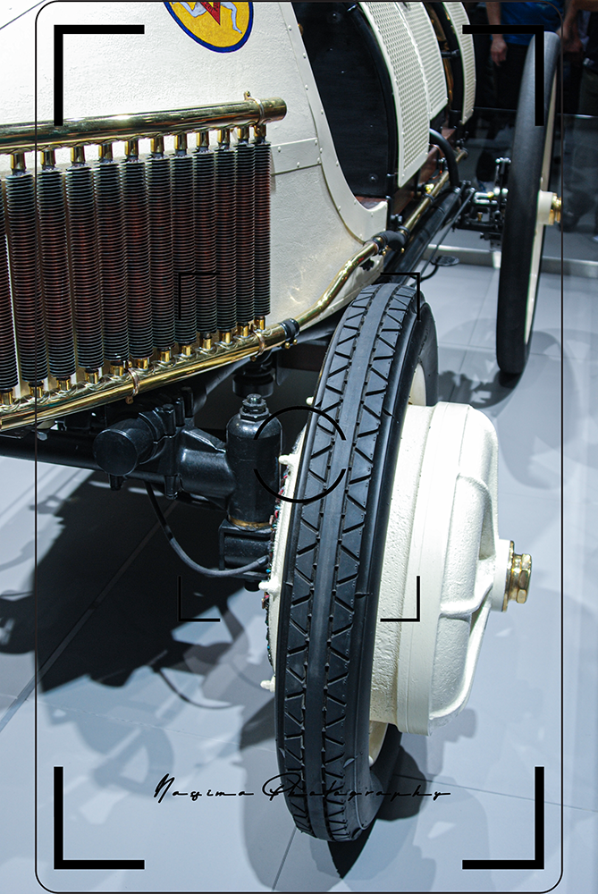 a white tire of an oldtimer at Frankfurt IAA in 2011
