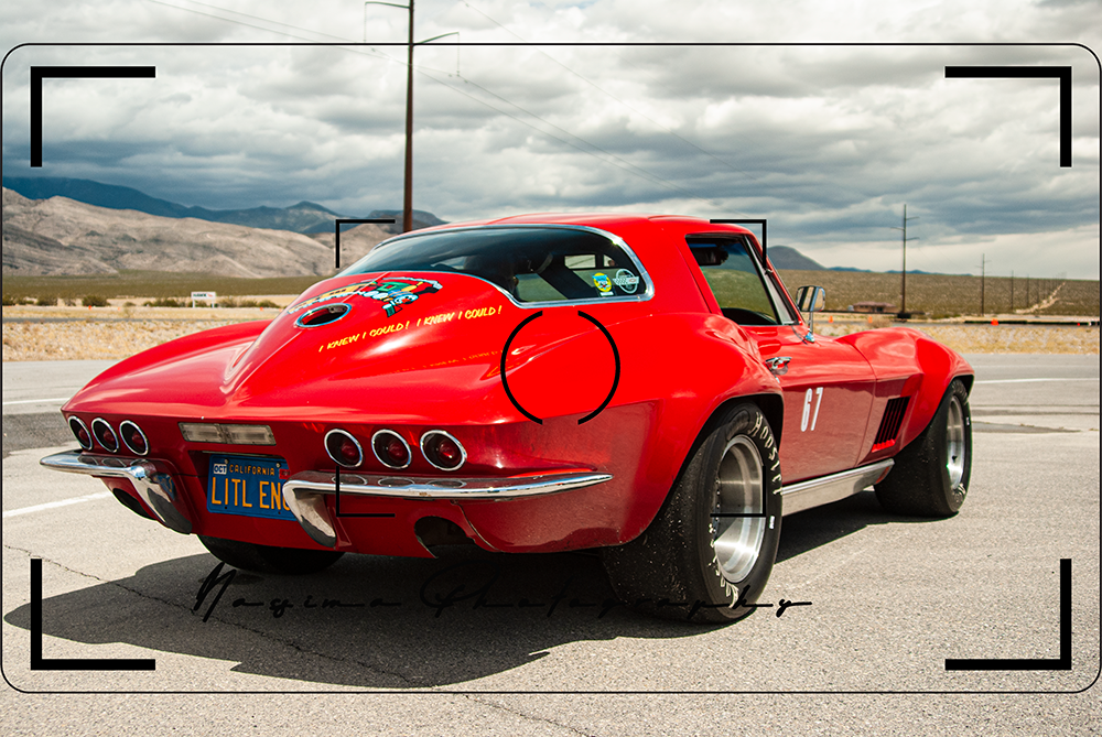 red corvette stingray 1967 at Pahrump Valley Speedway